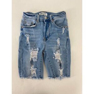 Wax Jeans Distressed Uber High Rise Cut-Off Jean Shorts Dirty Dancing - Sz Small